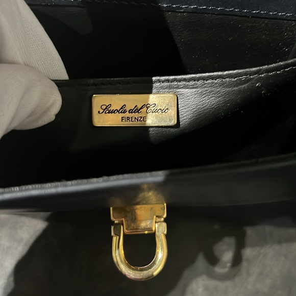 Scuola Del Cuoio Crossbody Blue & Gold - Picture 8 of 13